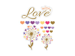 Raamsticker blinkend  Dandelion  with love