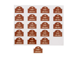 Sticker glossy  made with love  LM brown