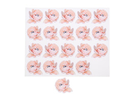 Sticker blinkend  Flowery  with love KM