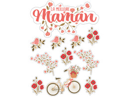 Raamsticker blinkend  Fleur  la meilleure maman