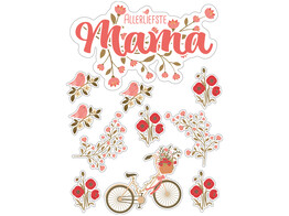 Raamsticker blinkend  Fleur  allerliefste mama