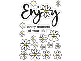 Deco fenetre autocollant brillant Daisy  Enjoy 