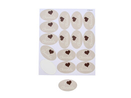 Sticker blinkend  I love chocolate  ovaal GM