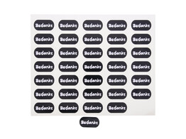 Sticker glossy  Bedankt  oval SM black