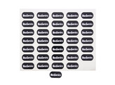 Sticker blinkend  Bedankt  ovaal KM zwart