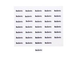 Sticker glossy  Bedankt  oval SM white