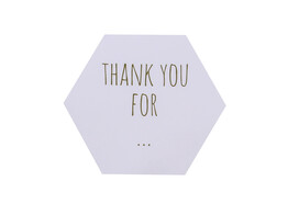 Sticker glossy  Thank you for ...  medium gold
