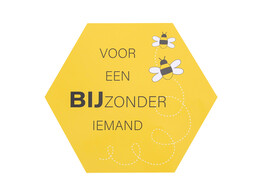 Autocollant brillant  Voor een BIJzonder iemand  medium jaune