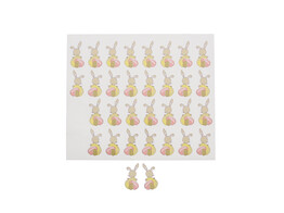 Autocollant brillant  Bunny Swing  Joyeuses Paques PM