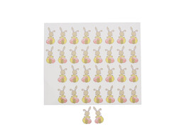 Autocollant brillant  Bunny Swing  Vrolijk Pasen PM