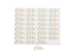 Sticker glossy bunny duo  Tricolor  HAPPY... SM
