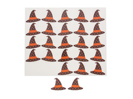 Sticker blinkend  Skull  heksenhoed KM