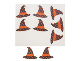 Sticker blinkend  Skull  heksenhoed GM