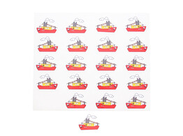 Autocollant brillant Saint  Party  bateau PM
