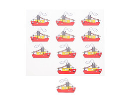 Autocollant brillant Saint  Party   bateau GM