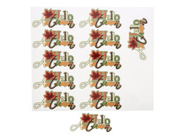 Autocollant brillant  Hello Autumn  texte