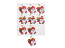 Autocollant brillant Saint  Vintage  et Pere Fouettard GM