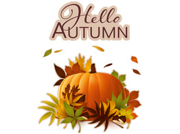 Deco fenetre autocollant Hello Autumn  Musky 