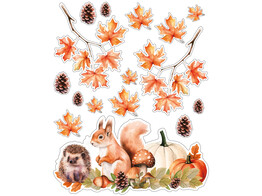 Deco fenetre autocollant  Autumn scene 