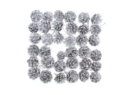 Pine cone on stick silver