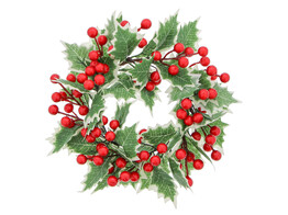 Holly branch wreath