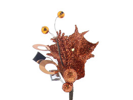 Feuille de houx brillant brun