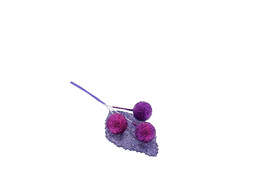 Piquet brillant 3 boules violet