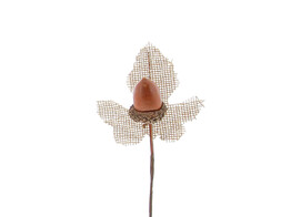 Feuille en jute avec 1 gland