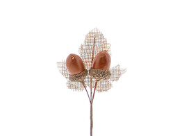 Feuille en jute avec 2 glands