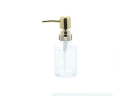 Flesje rond met pomp goud 125ml