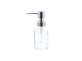 Flesje rond met pomp zilver 125ml