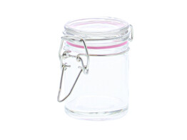 Cylinder metal fastener transparent SM pink