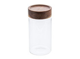 Voorraadpot met acacia draaideksel 580 ml bruin
