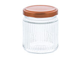 Bokaal geribbeld met deksel 260 ml koper