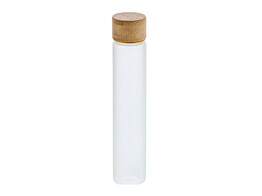 Tube 11 6cm avec bouchon a vis en bambou 39 ml depoli