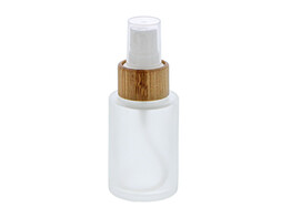 Flacon pulverisateur avec col en bambou 30 ml depoli