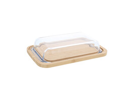 Rectangular dish on bamboo shelf 1000ml