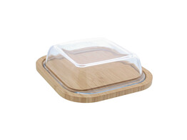 Plat carre sur etagere en bambou 1100ml