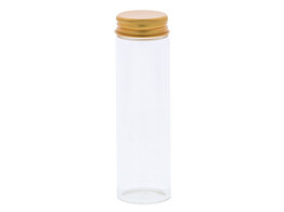 Buisje 12cm met goudkleurig schroefdeksel 90 ml