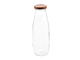 Melkfles met deksel 500 ml koper