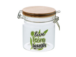 Vorratsglas  Olive  Live   Love   Laugh 620 ml