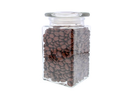 Glass jar with lid square LM