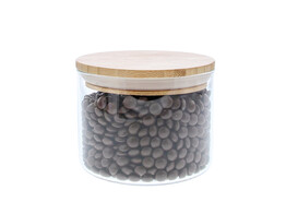 Jar with bamboo lid medium