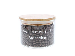 Jar bamboo lid  Pour la meilleure Marraine  MED
