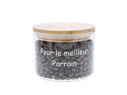 Jar bamboo lid  Pour le meilleur Parrain  MED