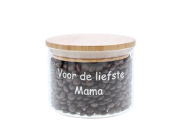 Jar bamboo lid  Voor de liefste Mama  MED
