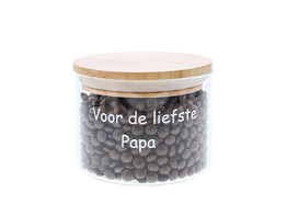Jar bamboo lid  Voor de liefste Papa  MED