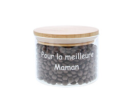 Jar bamboo lid  Pour la meilleure Maman  MED