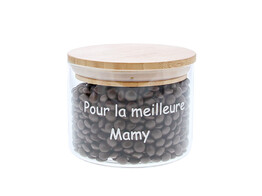 Jar bamboo lid  Pour la meilleure Mamy  MED