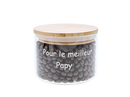 Jar bamboo lid  Pour le meilleur Papy  MED